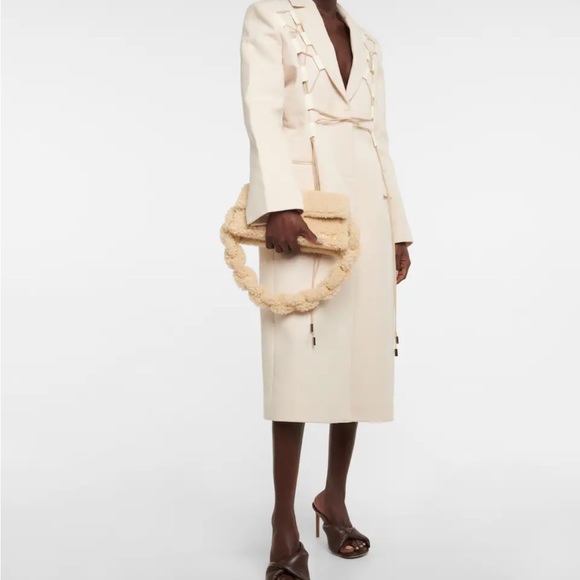 JACQUEMUS Le Bambidou Terry fur shearling shoulder bag - Picture 6 of 7